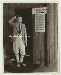 3r205 HARRY LANGDON 8x10 still '20s portrait at his Mack Sennett dressing room by Cannons!