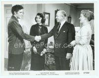 3r235 JAILHOUSE ROCK 7.75x10.25 still '57 Judy Tyler watches Elvis Presley shaking hands!