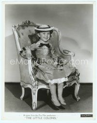 3r265 LITTLE COLONEL 8x10 still '35 Shirley Temple sitting in elaborate chair in costume by Dyar!