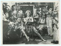 3r283 MISS SADIE THOMPSON 7.5x10.25 still '53 prostitute Rita Hayworth entertaining room of men!