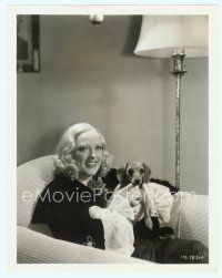 3r317 OPERATOR 13 candid 8x10 still '34 Marion Davies smiling holding her dachshund Chandi!