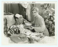 3r327 PARLOR BEDROOM & BATH 8x10 still '31 pretty blonde feeds Buster Keaton soup in bed!