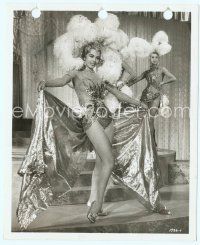 3r330 PARTY GIRL key book still '58 full-length sexiest showgirl Cyd Charisse in feathery costume!