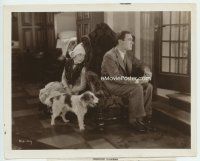 3r348 RED MILL 8x10 still '27 cute image of Marion Davies & dog next to Owen Moore in chair!
