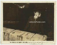 3r352 RETURN OF THE VAMPIRE 8x10 still '44 close up of werewolf by coffin with bat overhead!