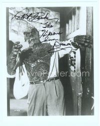 3r034 ROBERT CLARKE signed REPRO 8x10 still '90s in monster makeup ripping his shirt off!