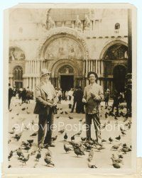 3r321 OUR GANG candid 8x10 still '20s Robert McGowan & James Finlayson in Venice Italy!