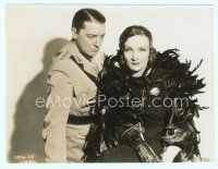 3r389 SHANGHAI EXPRESS 7x9 still '32 close up of Marlene Dietrich in wild outfit & Clive Brook!