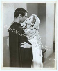 3r391 SILVER CHALICE 8x10 still '55 great c/u of Virginia Mayo & Paul Newman in his first movie!
