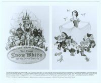 3r394 SNOW WHITE & THE SEVEN DWARFS 8x9.75 still R87 Disney cartoon classic, shows original 1sheet!