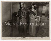 3r438 THING 8x10 still '51 great close up of Kenneth Tobey protecting Margaret Sheridan!
