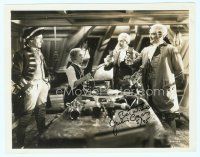 3r040 TREASURE ISLAND signed 8x10 still '34 by Jackie Cooper, who's serving rum to the officers!