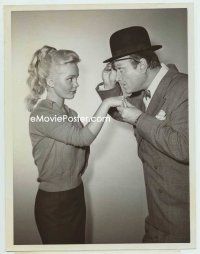 3r349 RED SKELTON SHOW TV 7x9 still '59 lifting his glasses to look at beautiful Tuesday Weld!