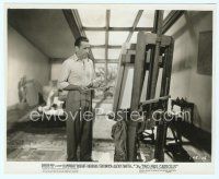 3r456 TWO MRS. CARROLLS 8x10 still '47 Humphrey Bogart holding paint brush standing by easel!