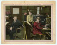 3r460 UNKNOWN TITLE 8x10 LC '10s man in office eyes cute switchboard operator!