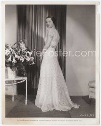 3s468 SYLVIA SIDNEY candid 8x10.25 still '35 modeling gown to be worn in Accent on Youth!