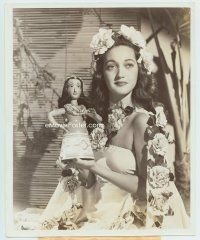 3s106 DOROTHY LAMOUR 8x10 still '41 in sarong with lookalike puppet from George Pal Puppetoon!