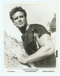 3s174 STEVE REEVES 8x10.25 still '62 great close up as Romulus in Duel of the Titans!