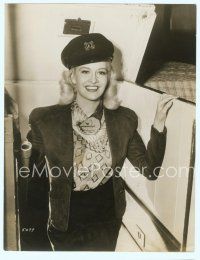 3s319 MARILYN MAXWELL 7.25x9.25 still '47 on stairs in boat wearing sailor's cap!