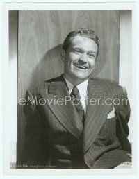 3s369 RED SKELTON 8x10 still '40s waist-high portrait laughing in suit and tie!