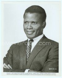 3s447 SIDNEY POITIER 8x10 still '68 close portrait in suit & tie with arms crossed!