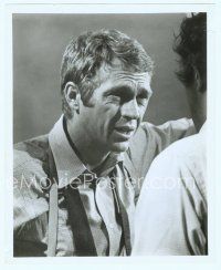 3s457 STEVE McQUEEN 8x10 still '60s close up of the King of Cool with a worried look on his face!