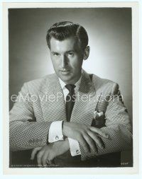 3s459 STEWART GRANGER 8x10 still '40s close portrait wearing cool suit with his arms crossed!