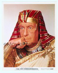 3s072 CEDRIC HARDWICKE color 8x10 still '56 close up in full costume from The Ten Commandments!