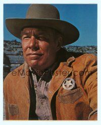 3s157 GEORGE KENNEDY color 8x10 still '68 close up wearing sheriff badge from Bandolero!