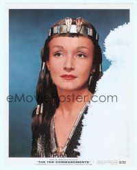 3s338 NINA FOCH color 8x10 still '56 close up in full costume from The Ten Commandments!