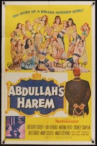 3t016 ABDULLAH'S HAREM 1sh '56 English sex in Egypt, art of 13 super sexy harem girls by Barton!