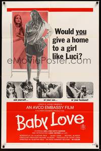 3t047 BABY LOVE 1sh '69 would you give a home to a girl like Luci, a BAD girl!