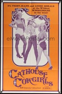 3t091 BLAZING STEWARDESSES 1sh R82 sexy Cathouse Cowgirls, tight jeans & loose morals!