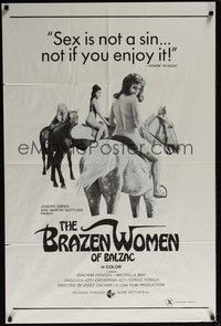 3t113 BRAZEN WOMEN OF BALZAC 1sh '69 nude women on horseback, sex is not a sin if you enjoy it!