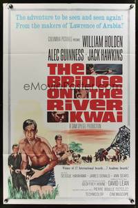 3t115 BRIDGE ON THE RIVER KWAI 1sh R63 William Holden, Alec Guinness, David Lean classic!