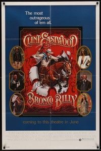3t120 BRONCO BILLY advance 1sh '80 Clint Eastwood directs & stars, Roger Huyssen art!