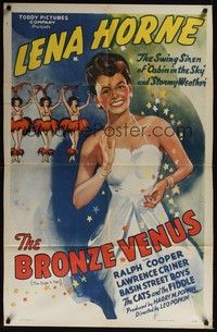 3t121 BRONZE VENUS 1sh R40s great art of beautiful Lena Horne, the swing siren, The Duke is Tops!