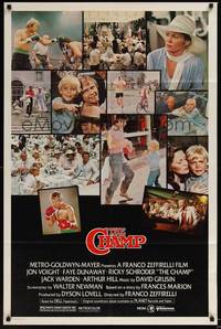 3t159 CHAMP 1sh '79 great image of Jon Voight boxing with Ricky Schroder, Faye Dunaway!