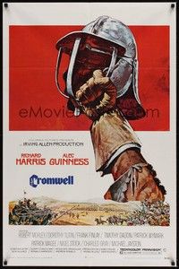 3t204 CROMWELL 1sh '70 art of Richard Harris & Alec Guinness by Brian Bysouth