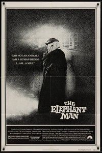 3t269 ELEPHANT MAN 1sh '80 John Hurt is not an animal, Anthony Hopkins, directed by David Lynch!