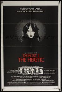 3t280 EXORCIST II: THE HERETIC 1sh '77 Linda Blair, John Boorman's sequel to Friedkin's movie!