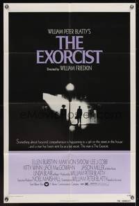 3t279 EXORCIST 1sh '74 William Friedkin, Max Von Sydow, William Peter Blatty horror classic!
