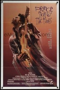 3t807 SIGN 'O' THE TIMES 1sh '87 rock and roll concert, great image of Prince with guitar!