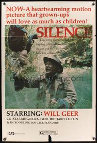 3t808 SILENCE 1sh '74 Will Geer, the story of a deaf boy lost in the wilderness!