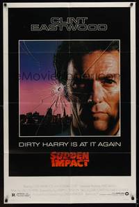 3t871 SUDDEN IMPACT 1sh '83 Clint Eastwood is at it again as Dirty Harry, great image!