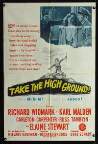 3t891 TAKE THE HIGH GROUND 1sh '53 Korean War soldiers Richard Widmark & Karl Malden!