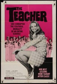 3t899 TEACHER 1sh '74 she corrupted an entire school, her best lessons were taught after class!