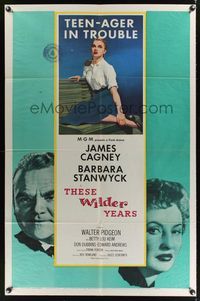 3t911 THESE WILDER YEARS 1sh '56 James Cagney & Barbara Stanwyck have a teenager in trouble!