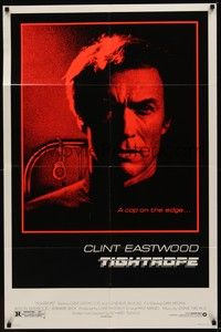 3t922 TIGHTROPE 1sh '84 Clint Eastwood is a cop on the edge, cool handcuff image!