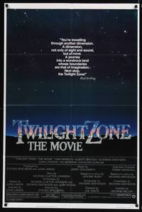 3t949 TWILIGHT ZONE with borders 1sh '83 Dante, Spielberg, Landis, from Rod Serling TV series!